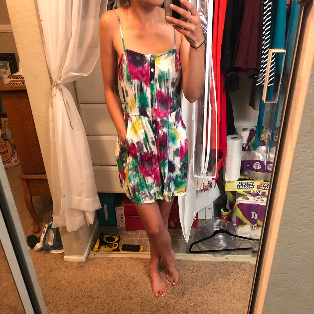Watercolor Forever 21 Dress